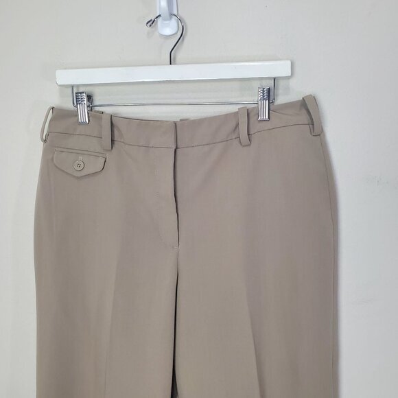 SANDRO Womens Pants 12 Capri Sportswear Tan High Rise Wide Leg Outdoor Hike Golf - Picture 5 of 9